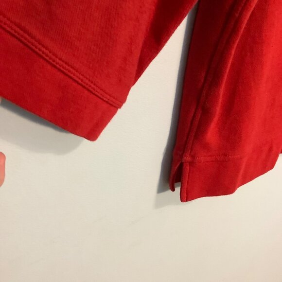 Vineyard Vines Women’s Top Red Cropped Boxy Popover Zipper Back Size XS - Picture 10 of 10